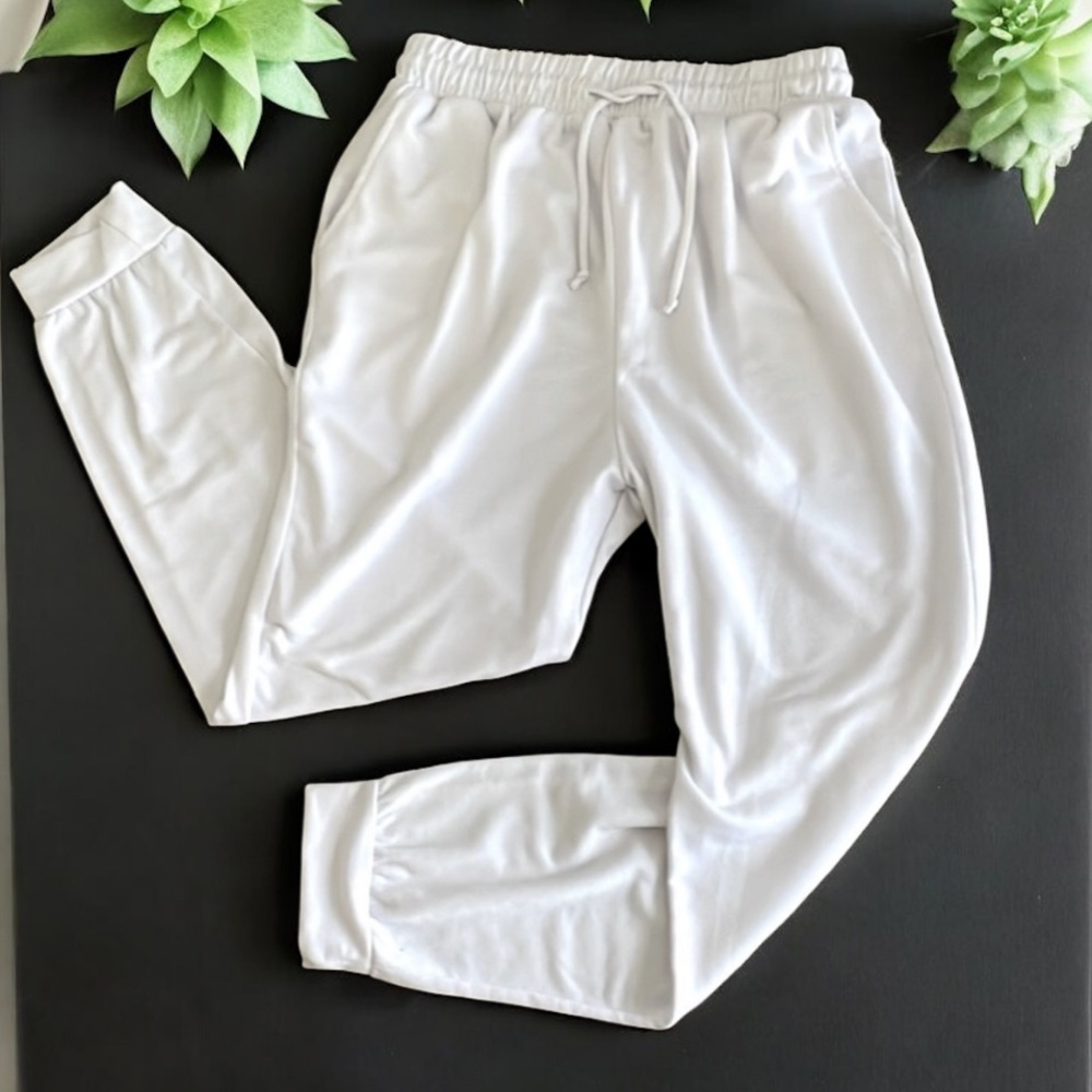 White joggers